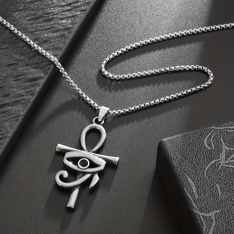 Unisex Ancient Egyptian Ankh Cross Pendant Necklace, Amulet